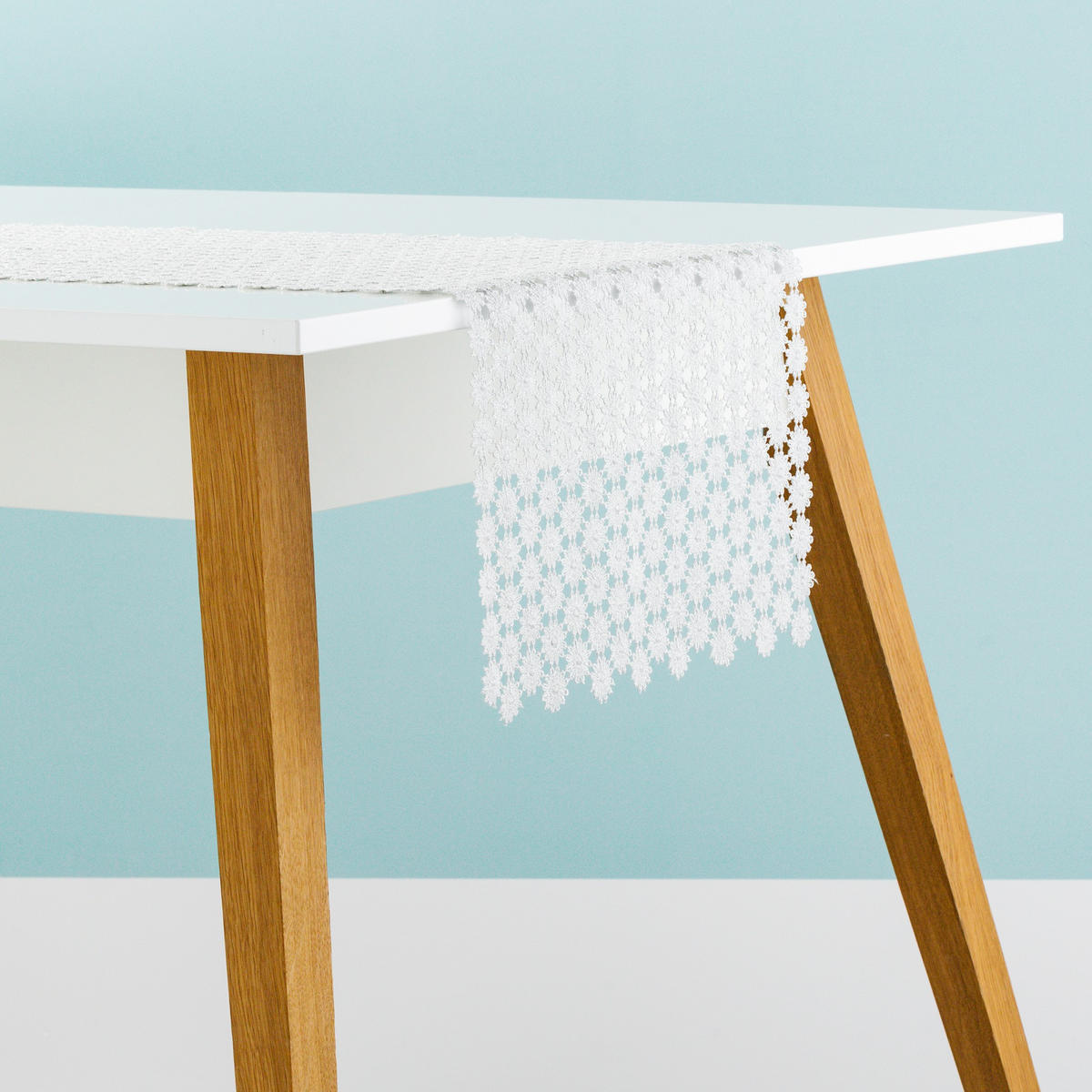 TISCHLÄUFER Douglasa - Silberfarben, Textil (180/35/1cm) - home&you