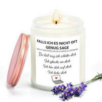 DUFTKERZE Lavendel 50 Stunden Brenndauer 200g - Weiß, Glas (10cm)