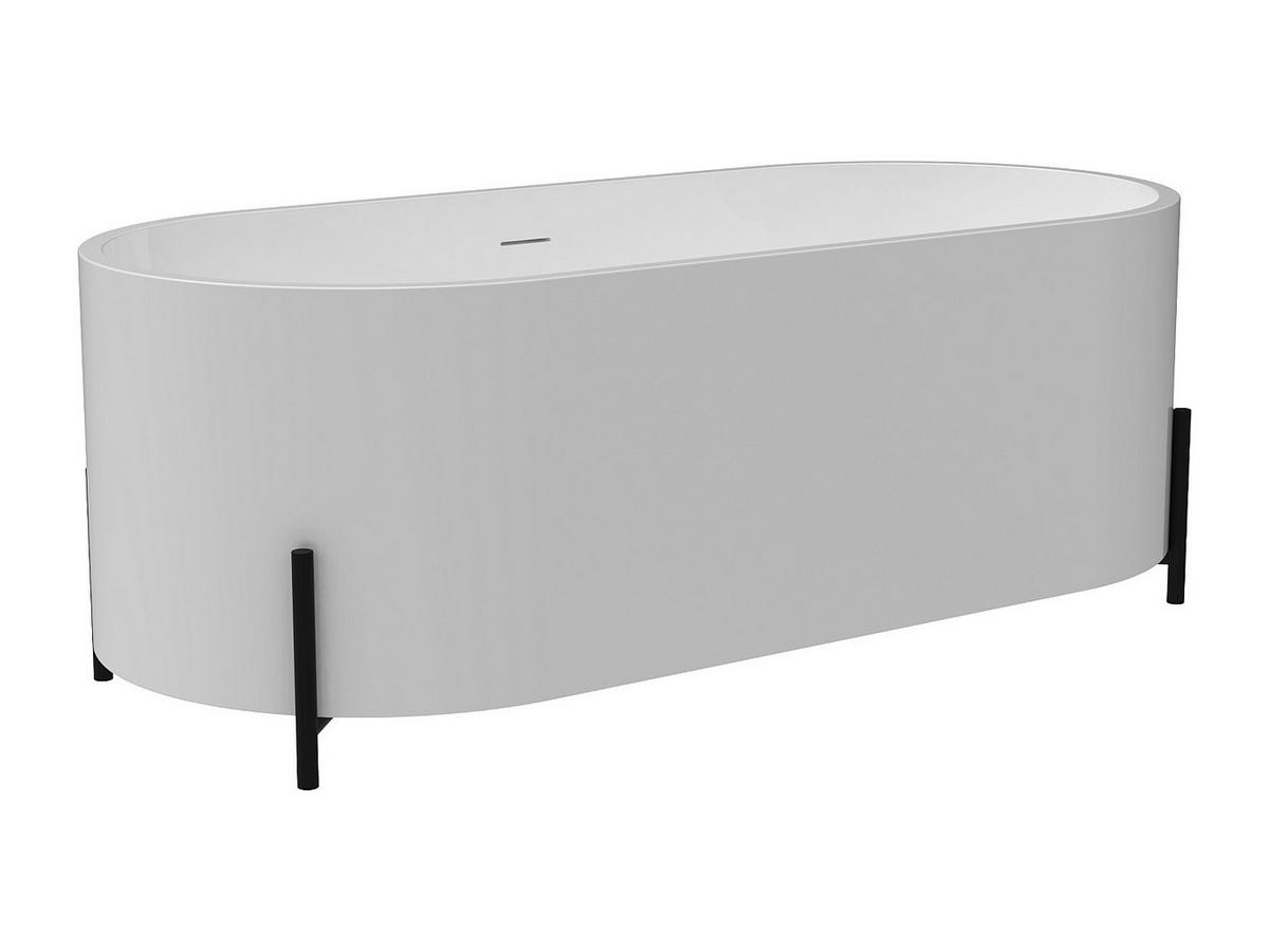 BADEWANNE - 160 cm x 73.5 cm - Acryl - Schwarz, Weiß - Schwarz/Weiß, Kunststoff (160/59/73.5cm) - Vente-Unique