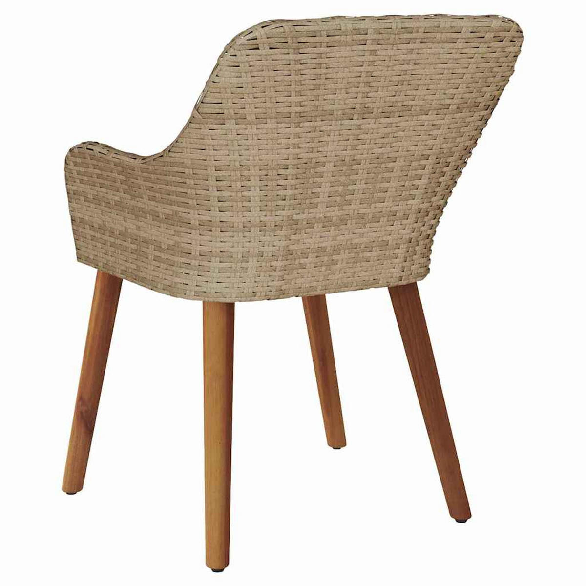 GARTENSTUHL 2er-Set Egos Rattan 62,5x55x82 cm Beige - Beige, Kunststoff (56/82/60cm) - DELUKE