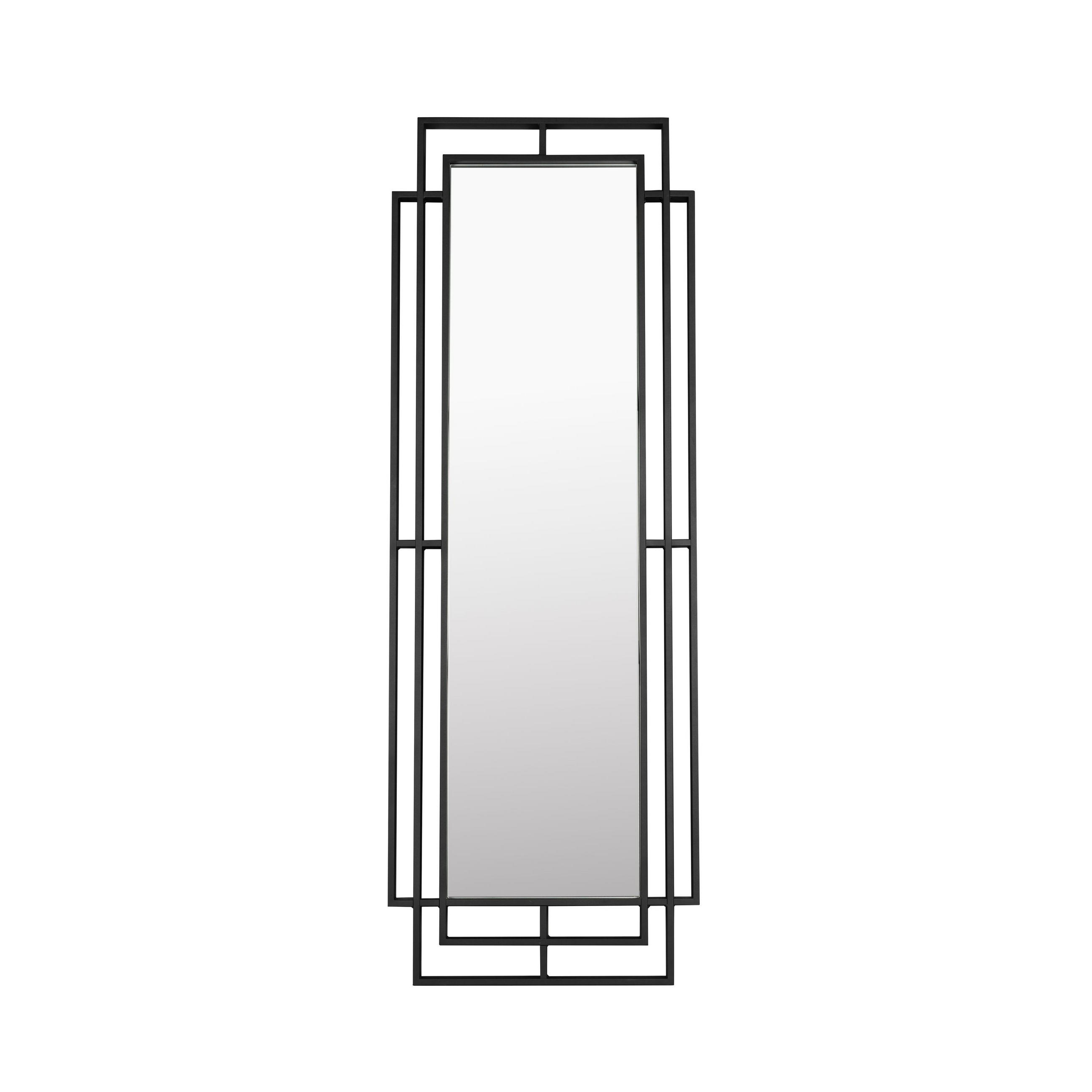 STANDSPIEGEL Ramsey - Schwarz, Metall (60/170/4cm) - Dutchbone