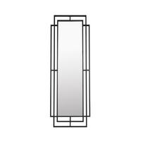 STANDSPIEGEL Ramsey - Schwarz, Metall (60/170/4cm) - Dutchbone