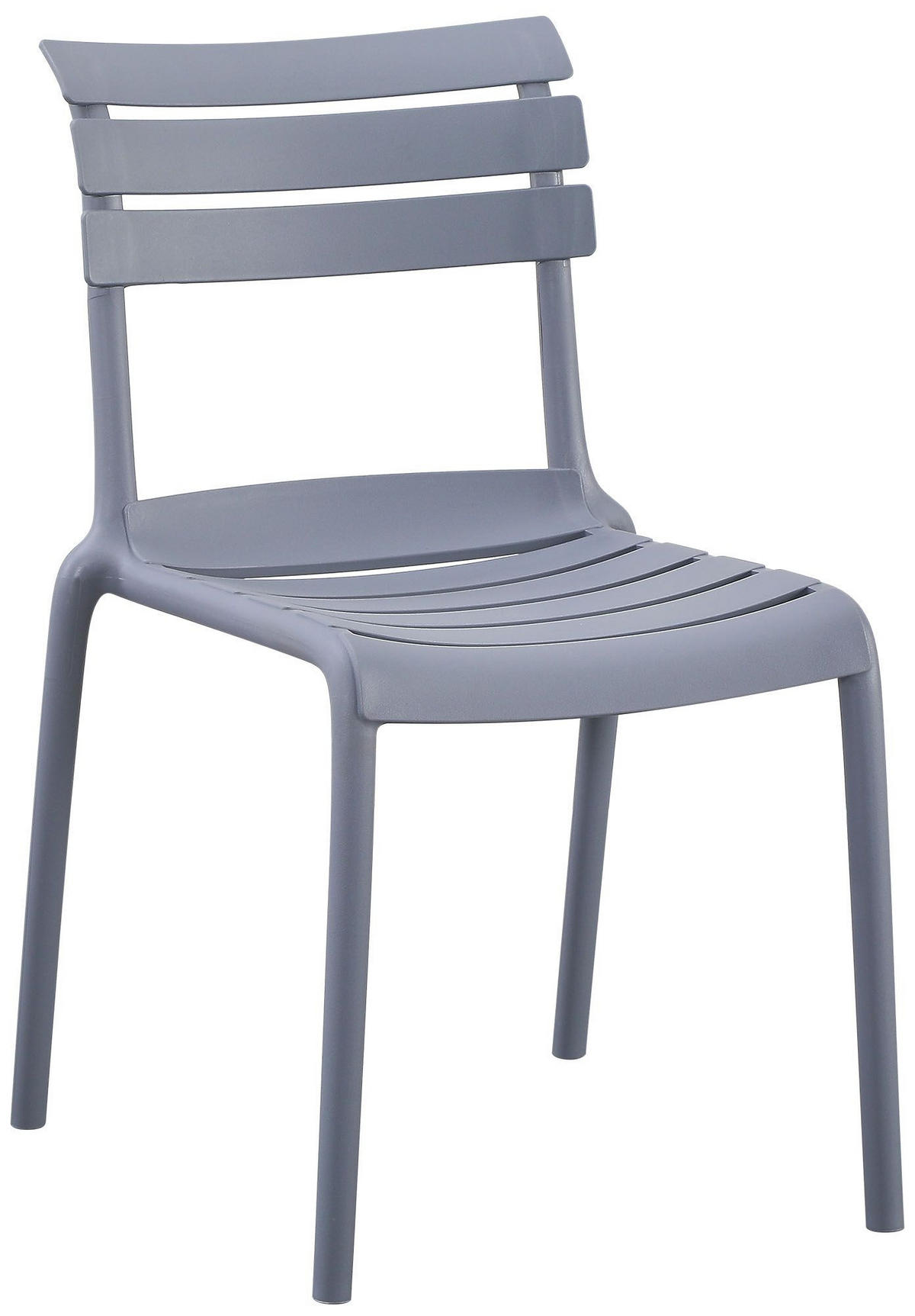 GARTENMÖBEL-SET Klara 4 Stühle 190x190x82cm Kunststoff Grau Balkonset - Grau, Kunststoff - DELUKE