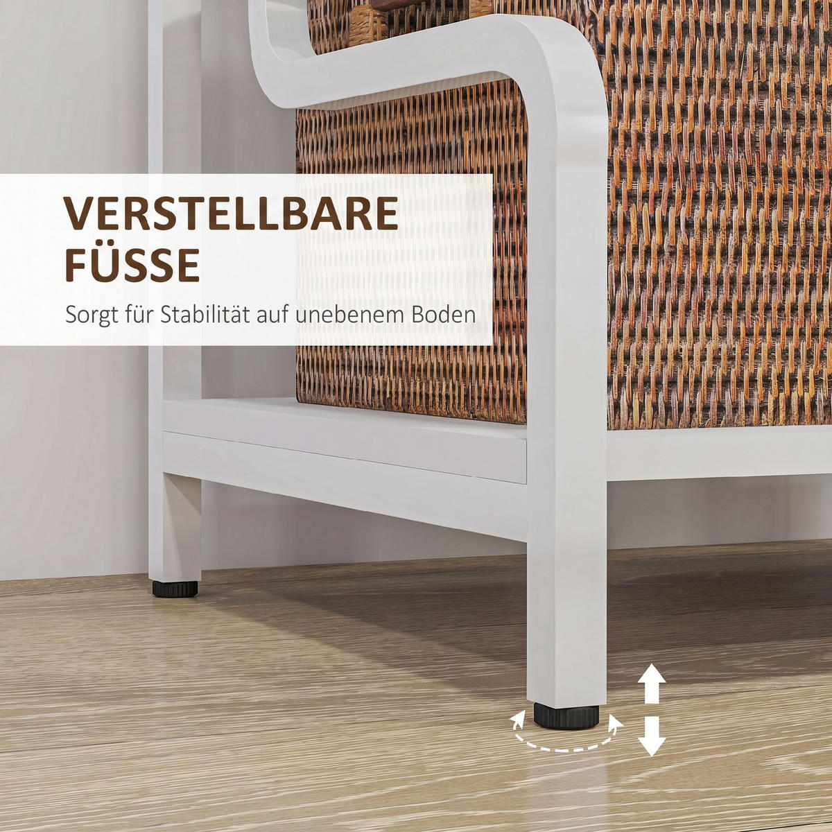 DRUCKERSTÄNDER Spanplatte Stahl Weiß - Weiß, Holzwerkstoff/Metall (55/40/77cm) - HOMCOM