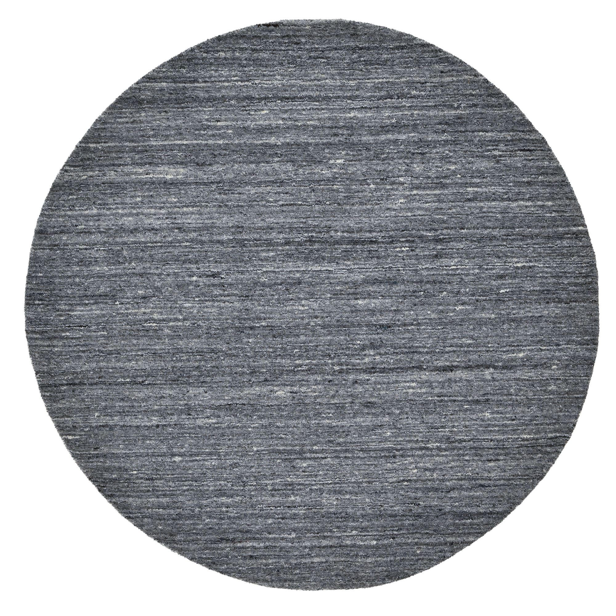 HANDWEBTEPPICH Pure 190x190 cm - Anthrazit, Textil (190/190cm) - THEKO