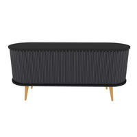 TV-ELEMENT Stor Schwarz Anthrazit - Anthrazit/Schwarz, Holz/Holzwerkstoff (43/64/140cm) - Decorotika