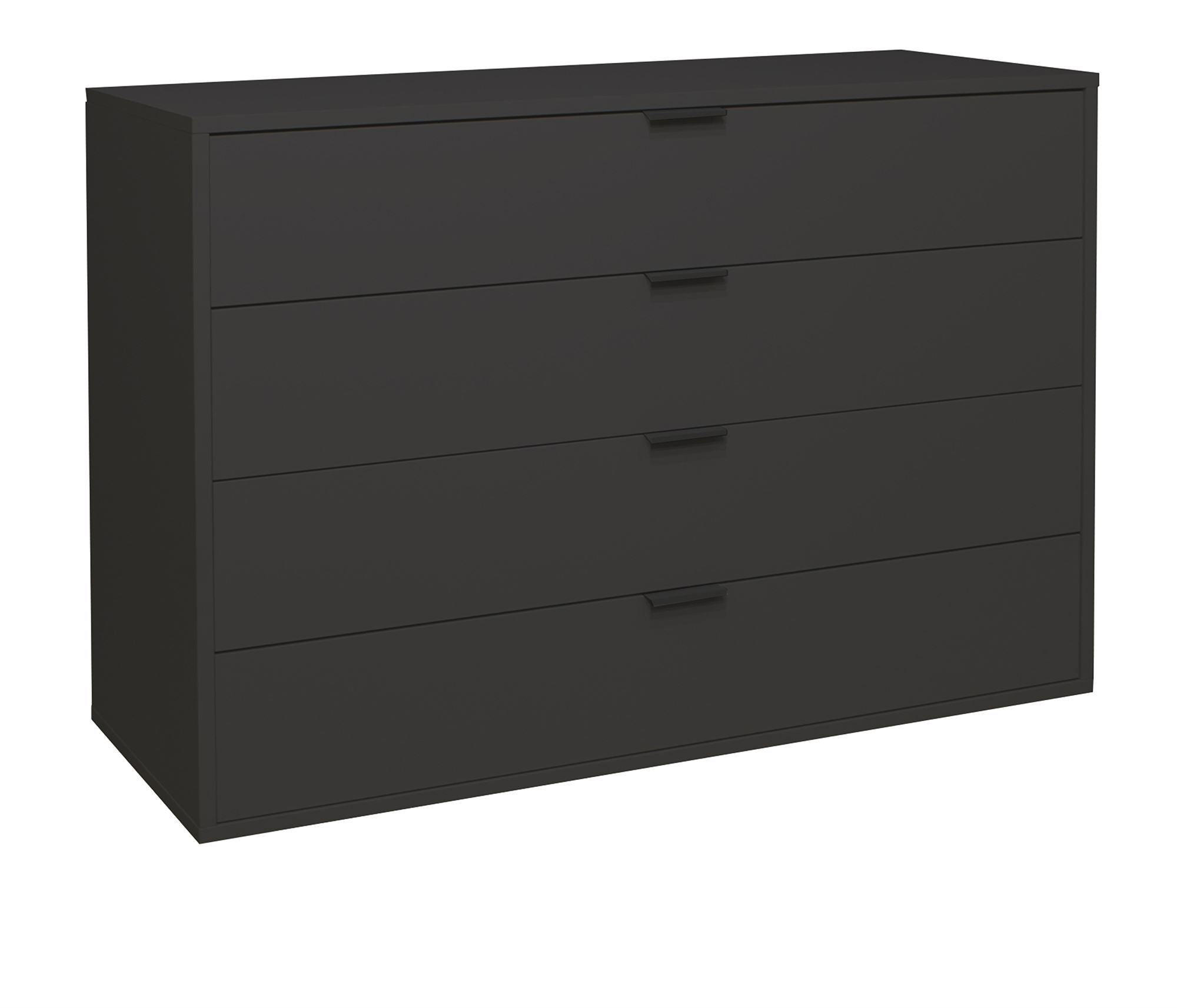 KOMMODE Erna 119x45x87 Anthrazit matt Lack - Anthrazit, Holzwerkstoff (119/87/45cm) - 58aufmkessel
