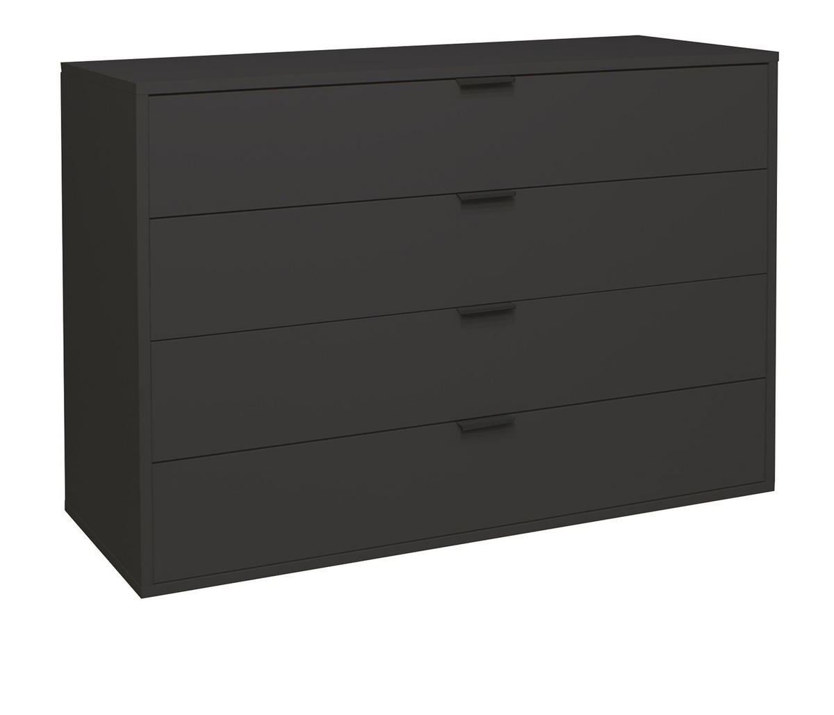 KOMMODE Erna 119x45x87 Anthrazit matt Lack - Anthrazit, Holzwerkstoff (119/87/45cm) - 58aufmkessel
