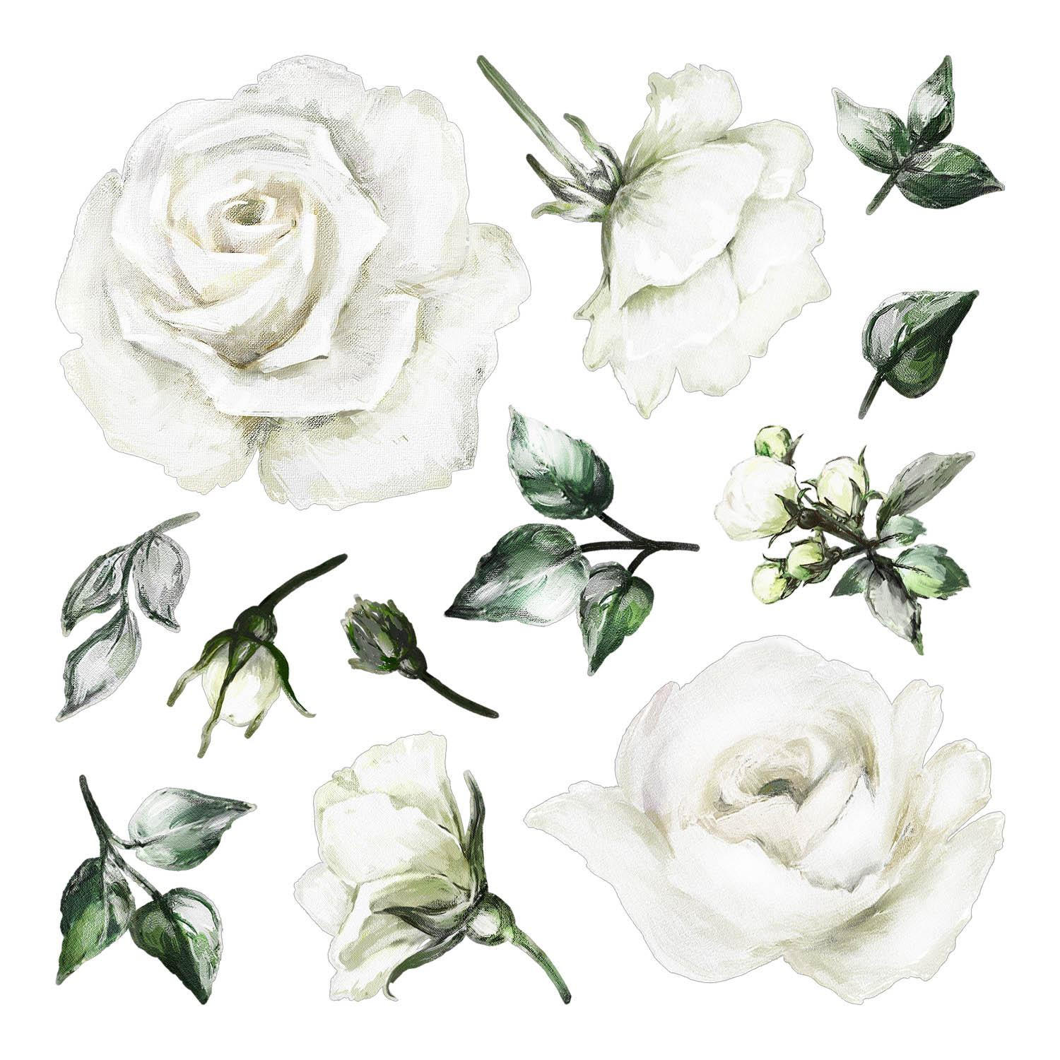 WANDAUFKLEBER 100x172cm - Leuchtende Blüten und Blätter - Multicolor, Kunststoff (100/172/0.1cm) - Wallfluent