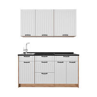 SAMOSTATNÁ KUCHYŇA Fame-Line, Biely vidiecky dom/Dub Goldkraft, 150 cm, AP Antracit - biela/dub medový, kompozitné drevo (150/82/60cm) - Vicco