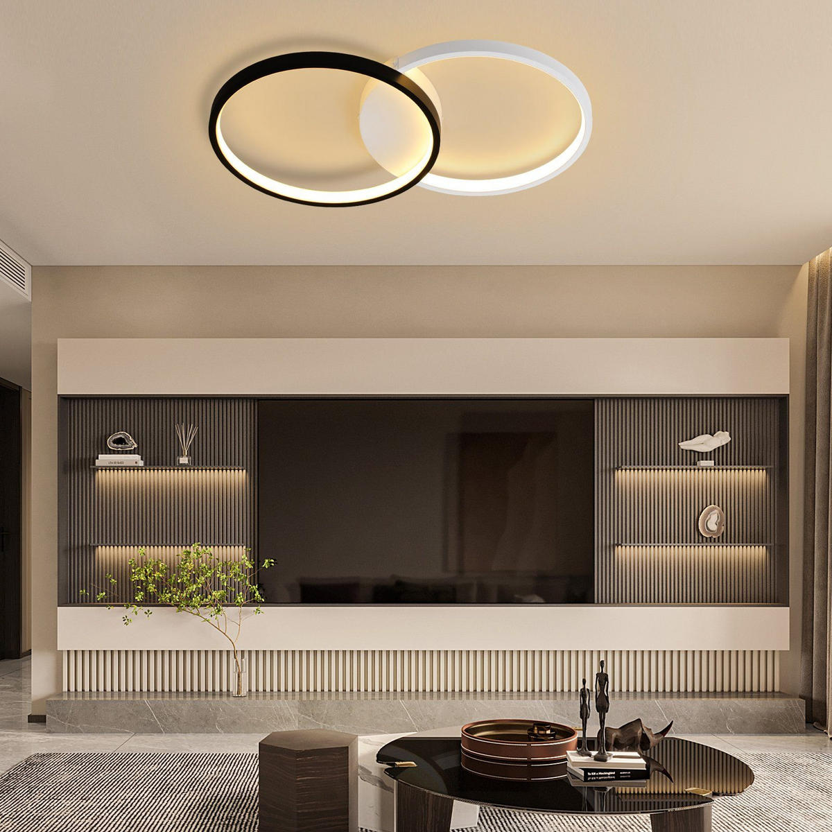 LED-DECKENLEUCHTE Valdemar 50/30/5 cm - Weiß, Metall (50/30/5cm) - Nettlife