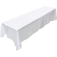 TISCHDECKE Satin 145 x 320 cm Weiß - Weiß, Textil (320/145/1.5cm)