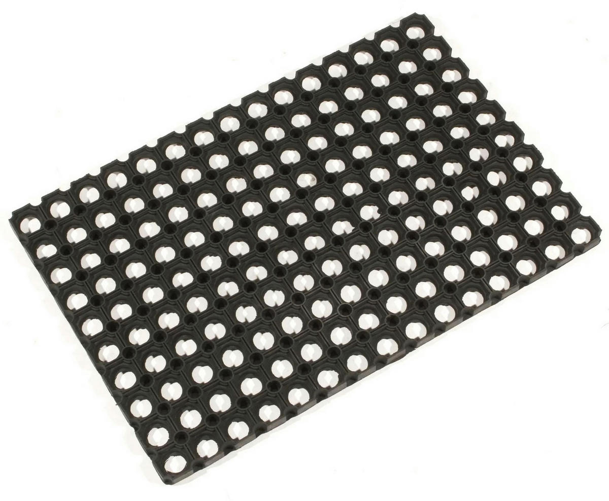 FUSSMATTE Gummi Ringmatte, rutschfest, 40 x 60 cm - Schwarz, Kunststoff (60/40cm) - Westfalia