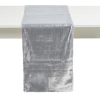 TISCHLÄUFER Exelent - Silberfarben, Textil (180/35/1cm) - home&you