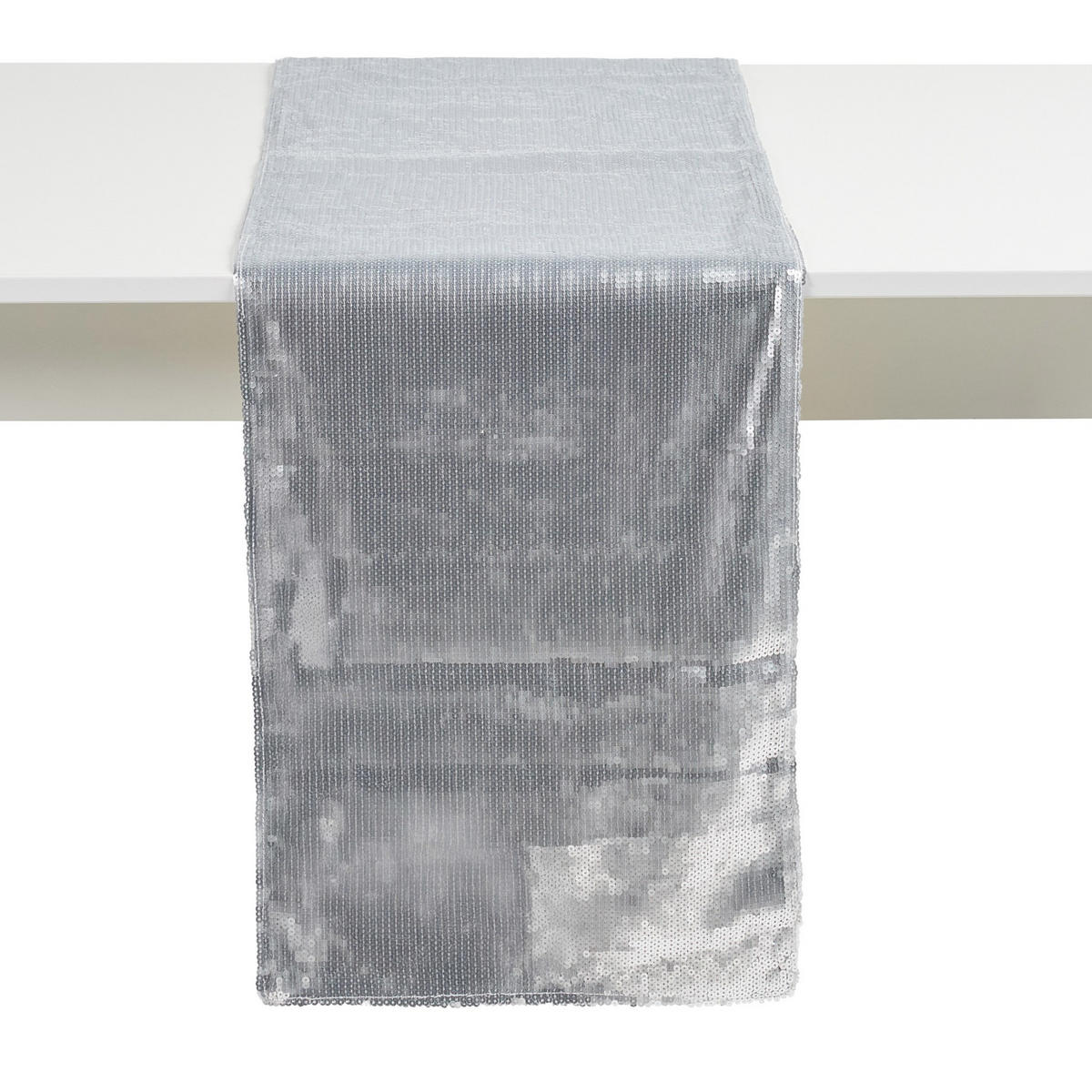 TISCHLÄUFER Exelent - Silberfarben, Textil (180/35/1cm) - home&you
