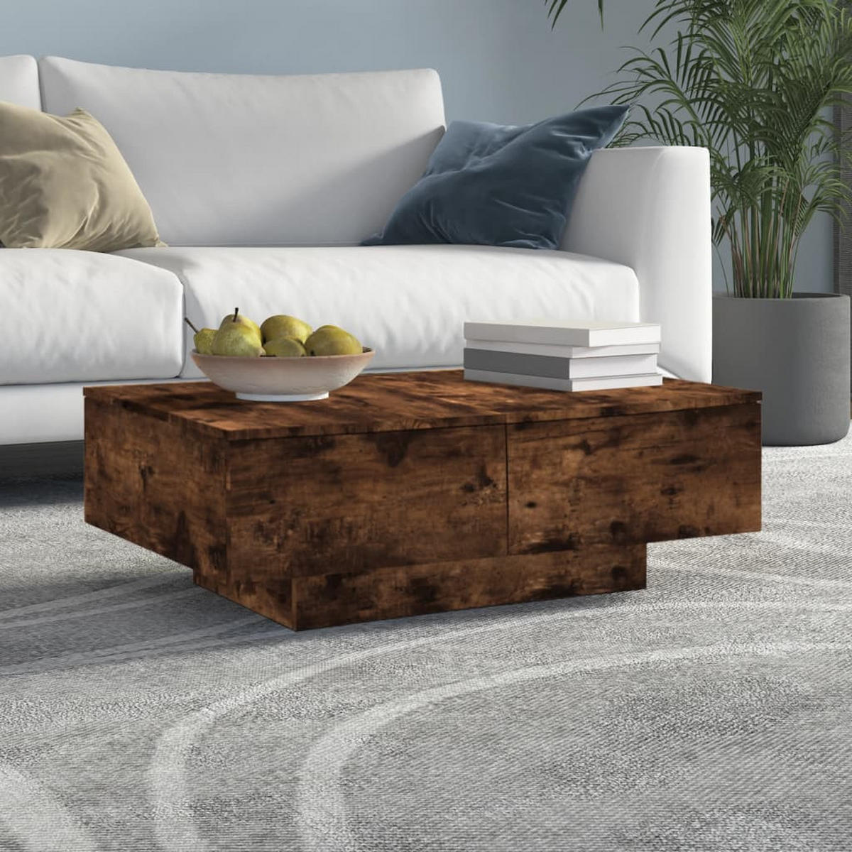 COUCHTISCH Räuchereiche 90x60x31 cm Holzwerkstoff - Mooreichefarben, Holzwerkstoff (60/90/31cm) - furnicato
