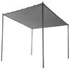 GARTEN-PERGOLA Grau Vimino - Grau, Textil (282/282/294cm) - Beliani