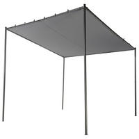 GARTEN-PERGOLA Grau Vimino - Grau, Textil (282/282/294cm) - Beliani