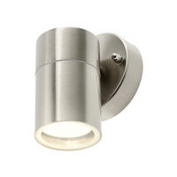 AUSSENWANDLEUCHTEE Edelstahl GU10 IP44 - Edelstahlfarben, Metall (9/12/9cm) - CGC Europe