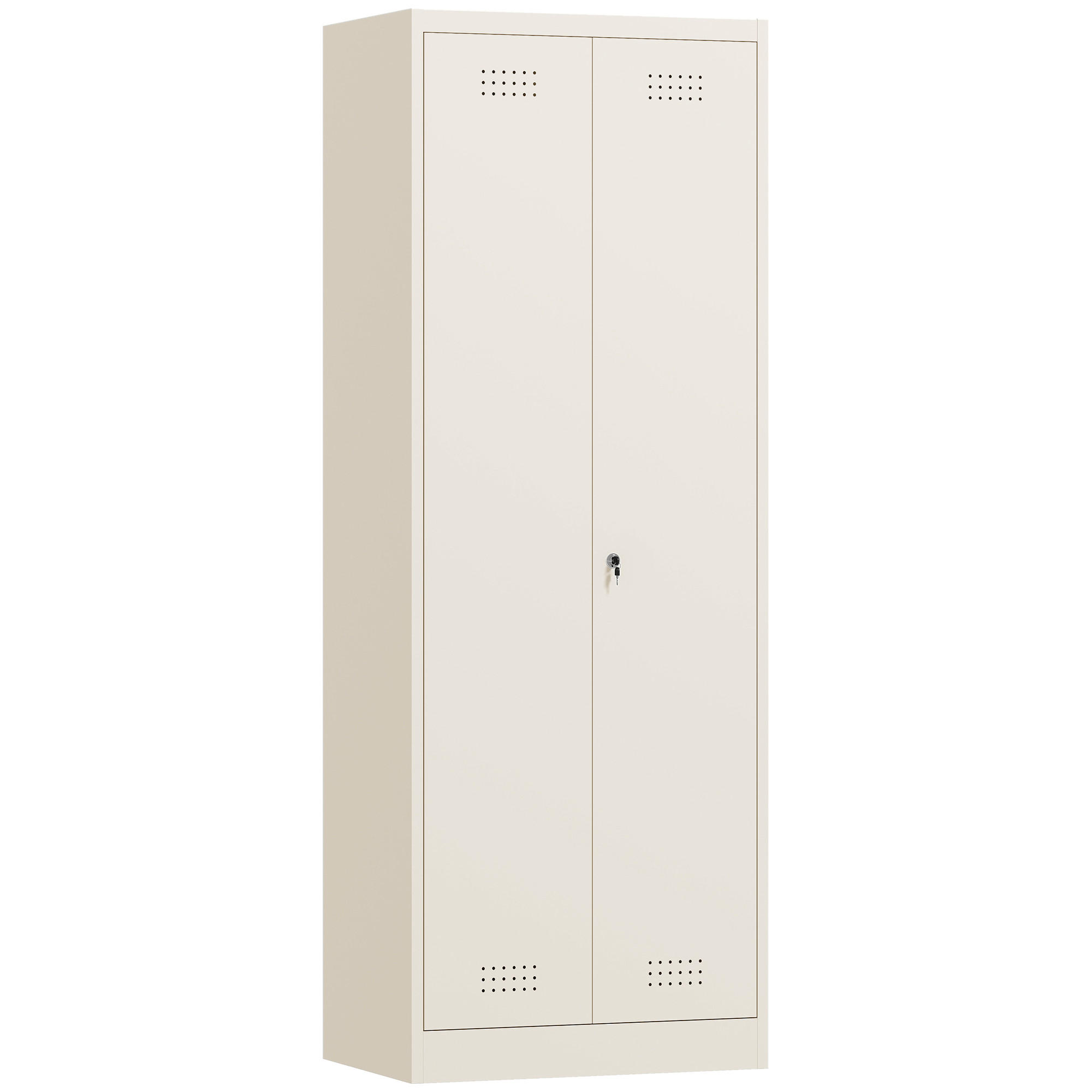 WERKZEUGSCHRANK Stahl Cremeweiß - Creme, Metall (40/165/60cm) - HOMCOM