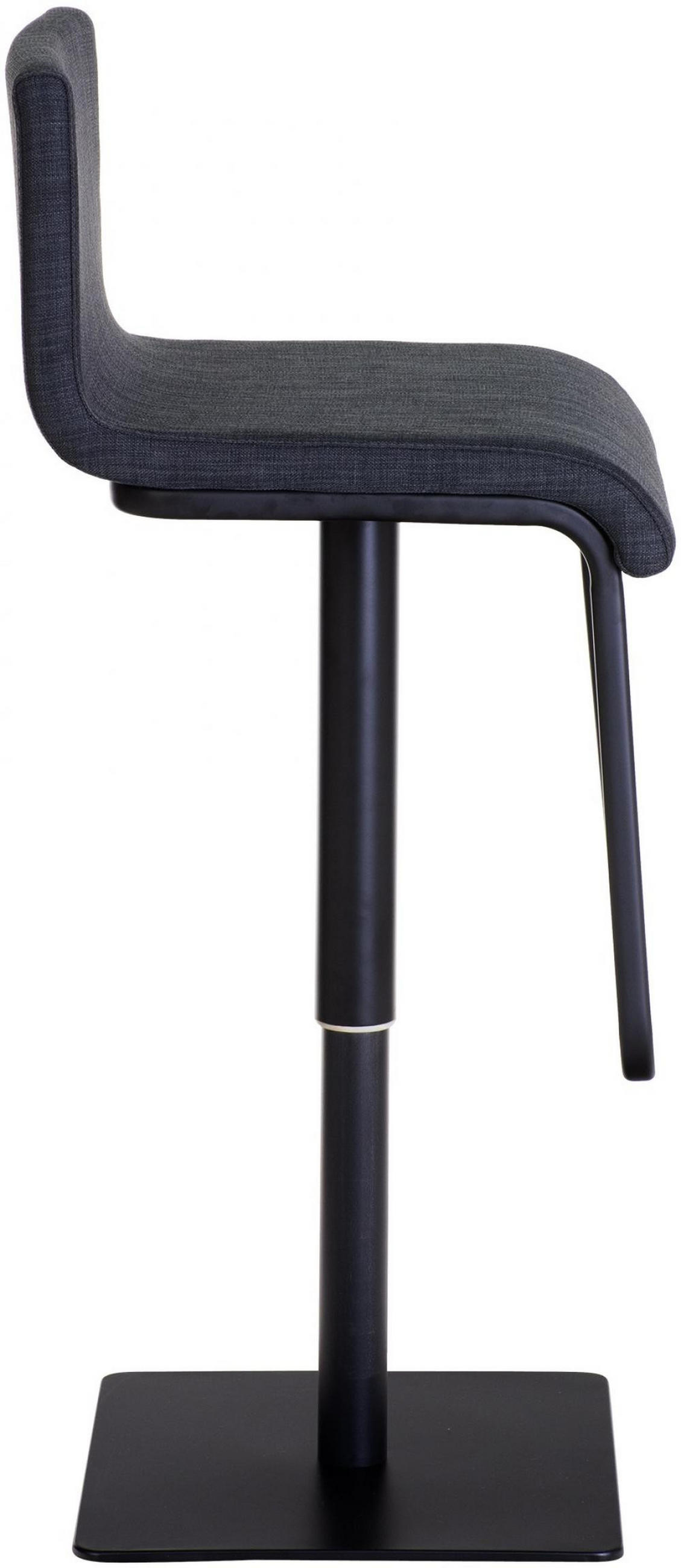 BARHOCKER Stoff Dunkelgrau - Dunkelgrau/Schwarz, Textil/Metall (41/80/46cm) - CLP