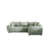 ECKSOFA MOLISA L PLUS Cosmic 16 Rechts mit Schlaffunktion - Hellgrün, Textil (235/175cm) - Bedante
