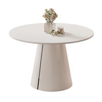AUSZIEHTISCH BASE 120-196/76 cm, Kaschmir / Arktisweiß - Kaschmir/Weiß, Holzwerkstoff/Metall (120/120/76cm) - Idohome