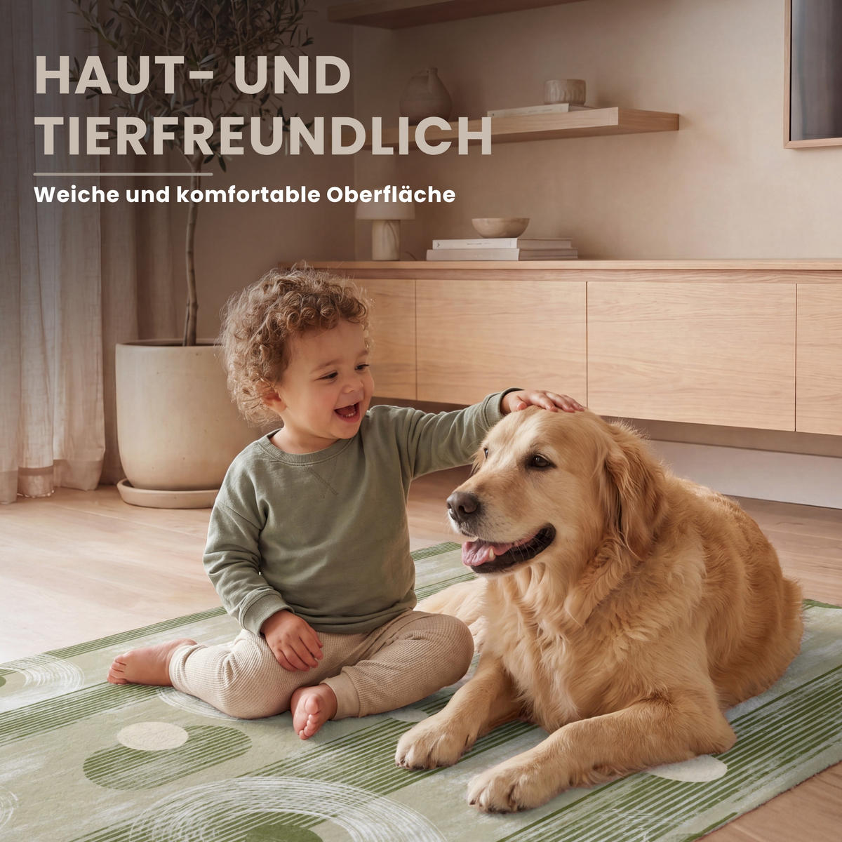 KOBERCE - Umelecké - Moderné - Zelené - 90x150 cm - olivovozelená, textil/plast (90/0.4cm) - OnlyWow