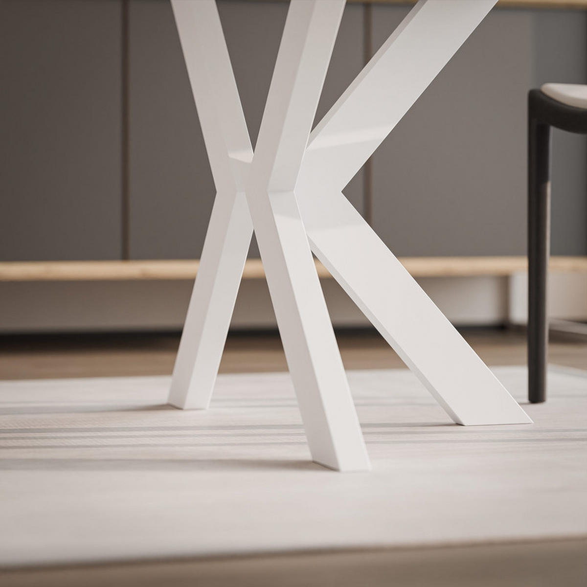 AUSZIEHTISCH DANTON 200/100/76 cm, Weiß - Weiß, Holzwerkstoff/Metall (100/200/76cm) - Idohome