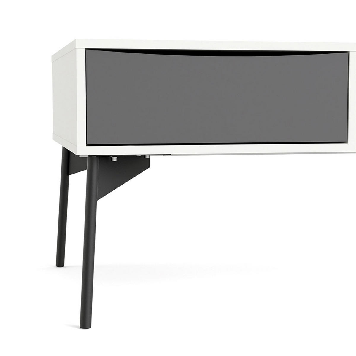 COUCHTISCH weiß, mattgrau - Weiß, Holzwerkstoff (60/99/49cm) - ebuy24