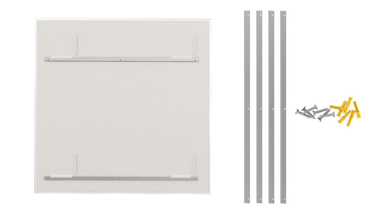GLASBOARD - Premium SUPERWHITE Perlweiß 120x120 cm - Weiß, Glas (120/120/0.7cm) - ALLboards