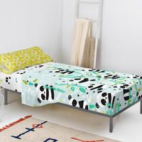 OBERLAKEN set 2 teiliges Panda garden blue 180x270 cm (Komfortgrösse) - Blau, Textil (180/270cm) - Happy Friday
