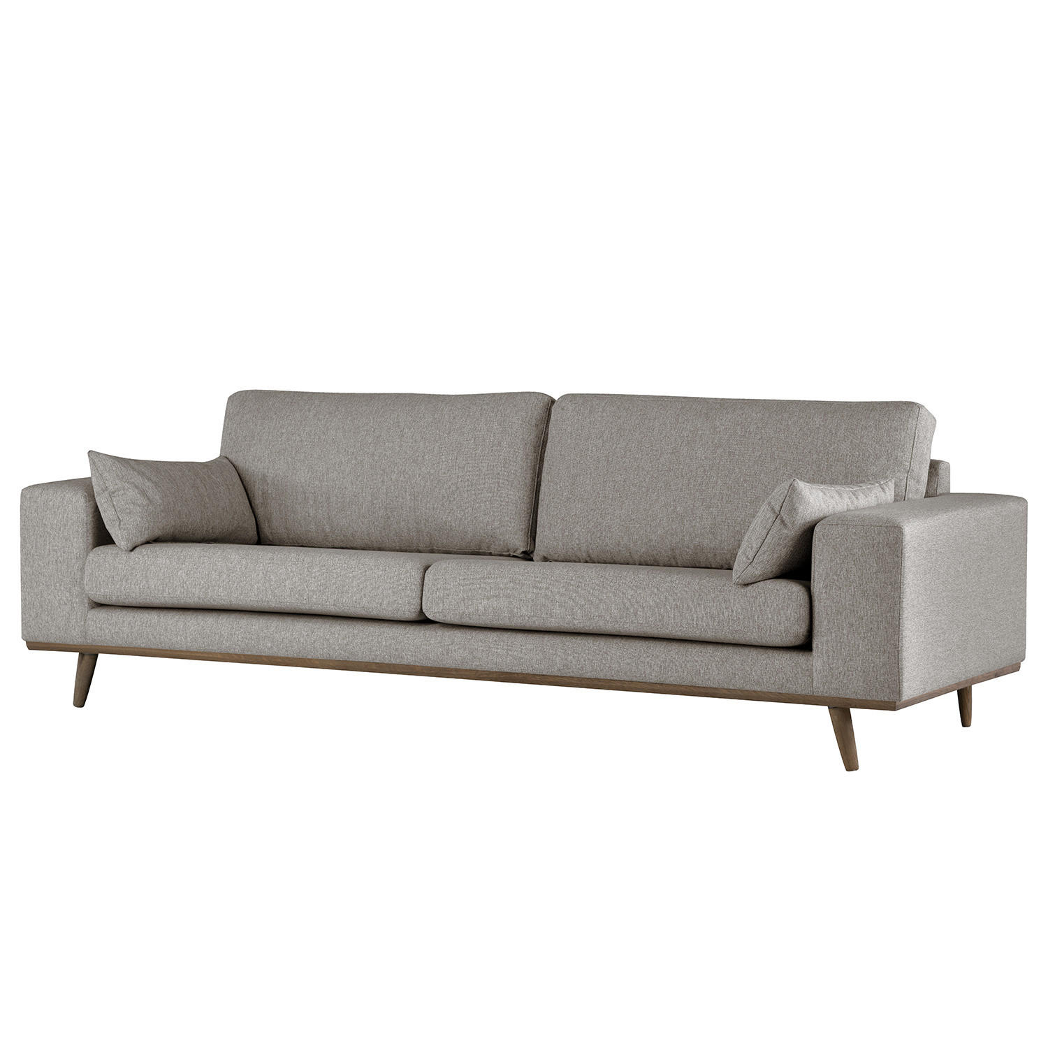 3-SITZER SOFA - Graubraun, Textil (237/81/88cm) - home24