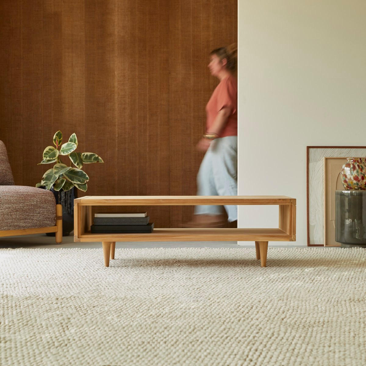 COUCHTISCH Jonàk Natur aus Teak - Naturfarben, Holz (50/120/38cm) - Tikamoon