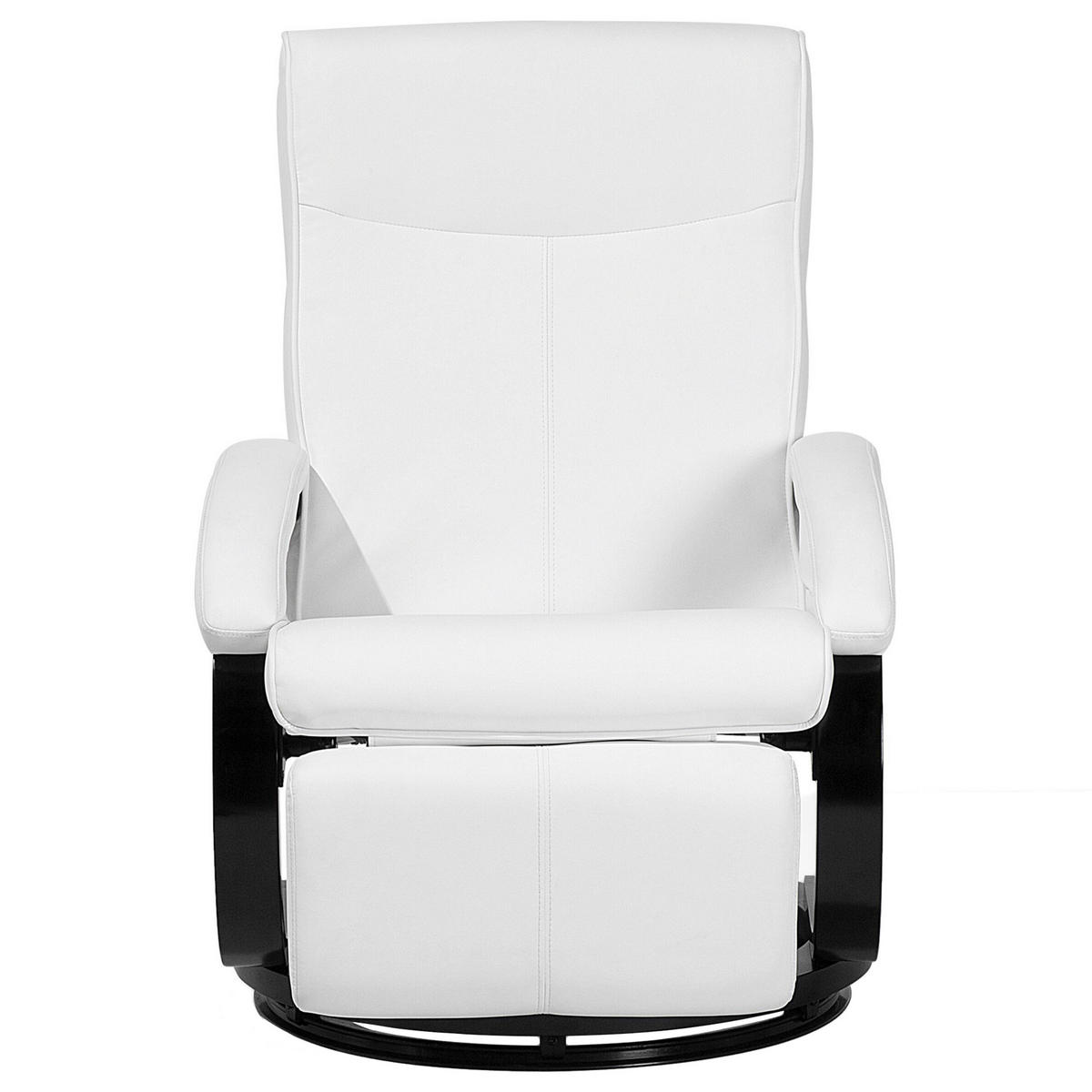 SESSEL Kunstleder Weiß Might - Weiß, Holz/Textil (67/97/86cm) - Beliani