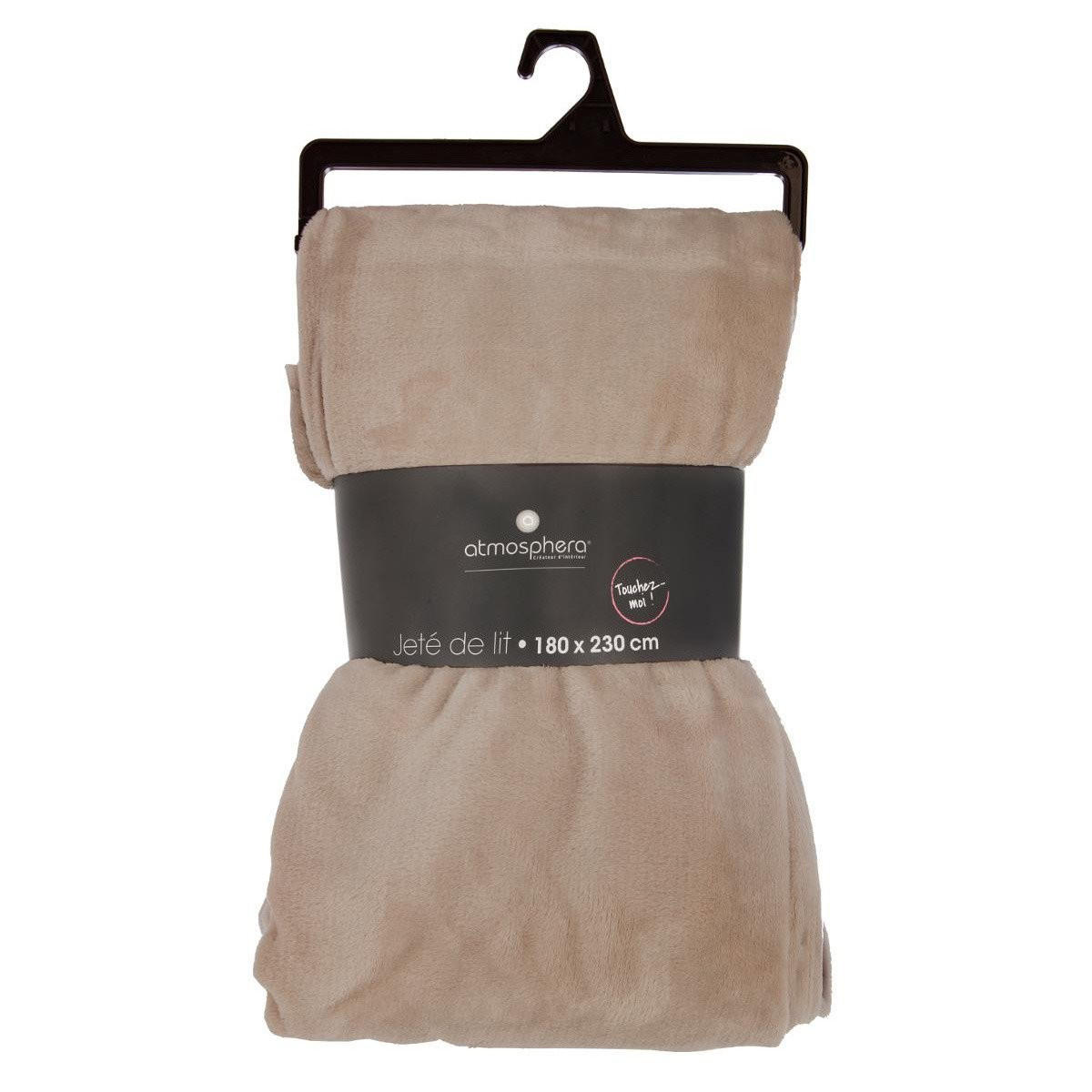 FLEECEDECKE Uni 180/230 cm - Beige, Textil (180/230cm) - Atmosphera Createur d´interieur