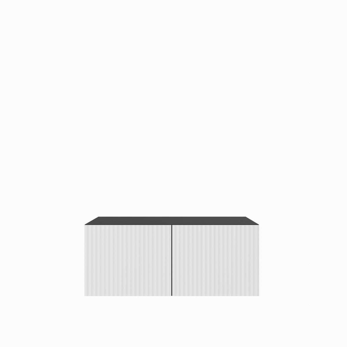 TV-SCHRANK Noe 100 cm, zweitürig, schwarz, weiß - Schwarz/Weiß, Kunststoff (100/40/41cm) - Margaret Hadas24