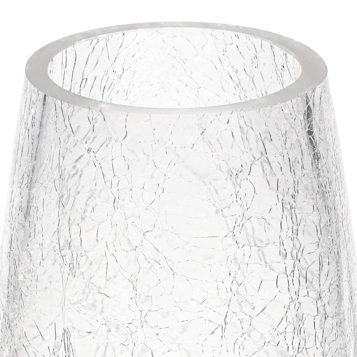 VASE gewölbtes Glas 14/14/27 cm - Transparent, Glas (14/27cm) - Atmosphera Createur d´interieur