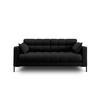 SOFA Mamaia aus strukturiertem Stoff schwarz 2 Sitzplätze - Schwarz, Textil (92/75/152cm) - Micadoni