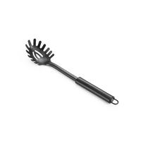 NUDELLÖFFEL Modern Kitchen Schwarz 30/6.5/4 cm Metall - Schwarz, Metall (30cm) - Mondex