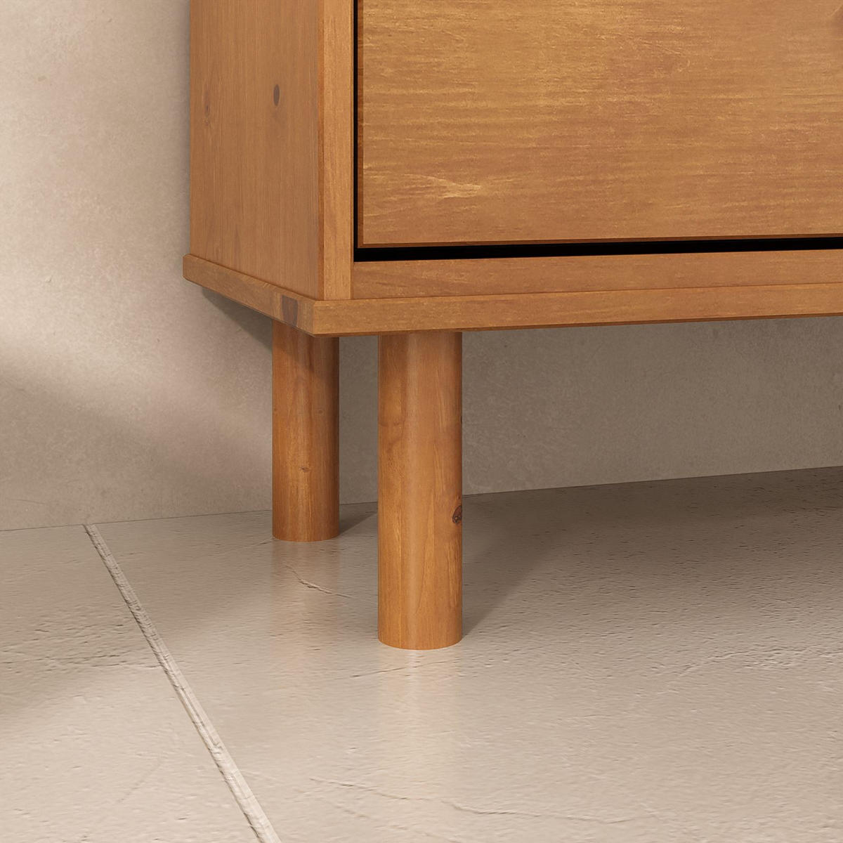 SCHUHKIPPER NAEL - Eichefarben, Holz (80/114/30cm) - IDIMEX