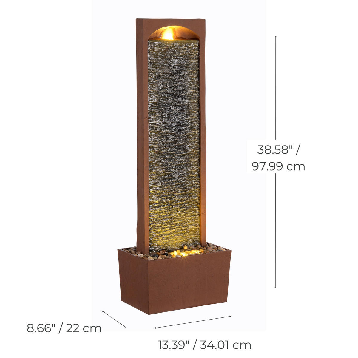 GARTENBRUNNEN 97 cm - Rot, Kunststoff (22/34.01/97.99cm) - Teamson Home