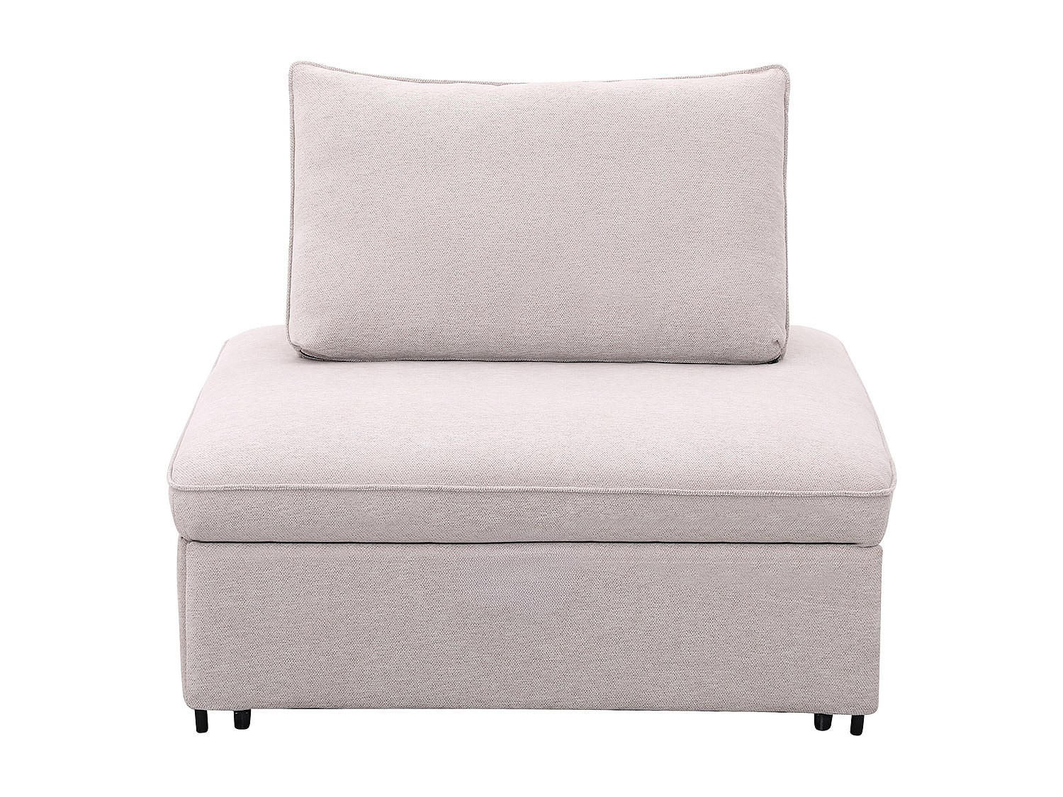 SCHLAFSESSEL - 1 Person - stoff - beige Ekavo - Beige, Textil/Metall (109/91/109cm) - Vente-Unique