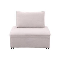 SCHLAFSESSEL - 1 Person - stoff - beige Ekavo - Beige, Textil/Metall (109/91/109cm) - Vente-Unique