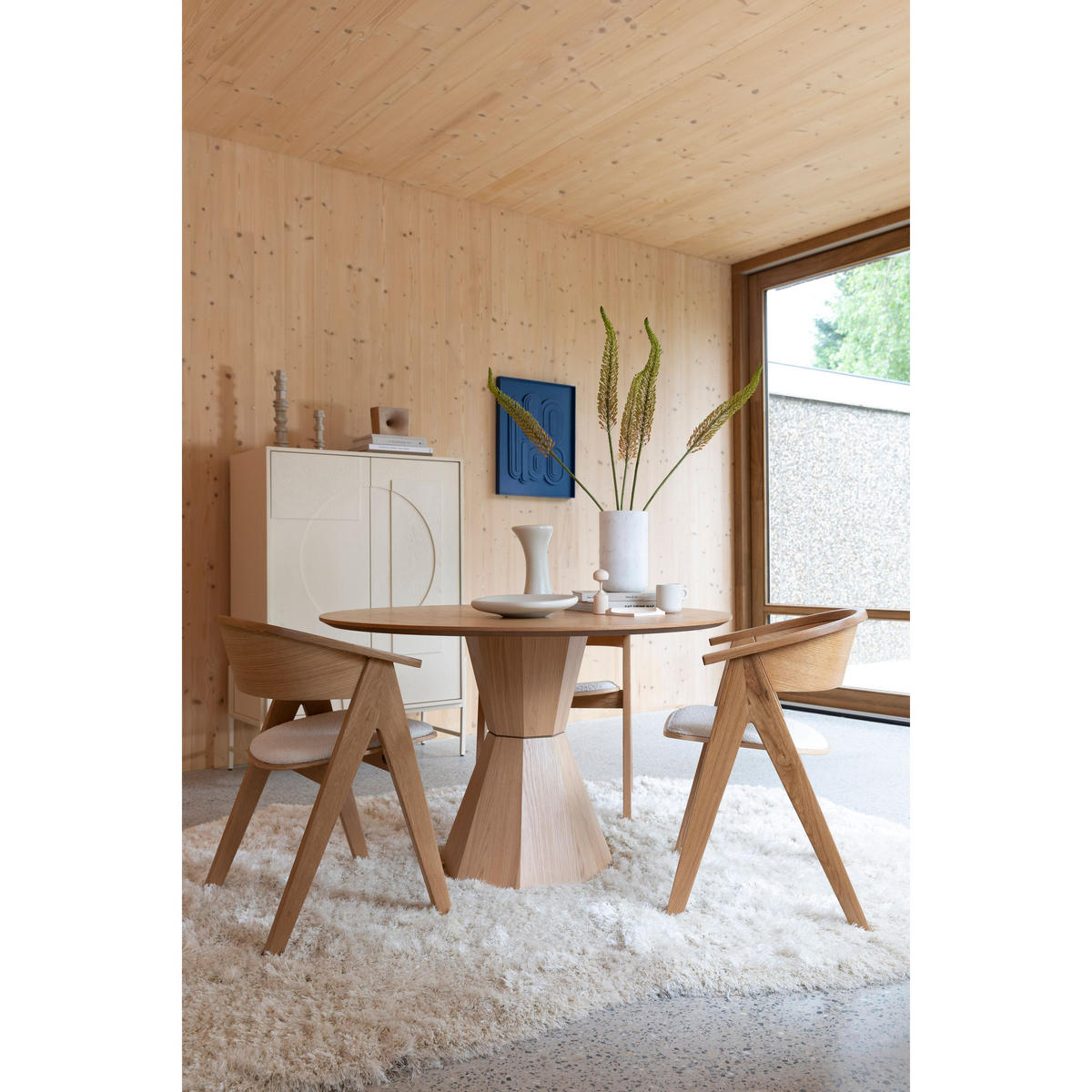 ESSTISCH Lotus Natur - Beige, Holz (120/120/75cm) - Zuiver