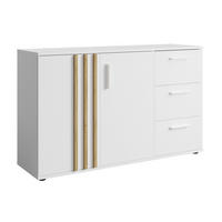 SIDEBOARD Turell 2D3SZ Weiß 120/73/35 cm – Kommode mit Schubladen - Weiß, Holzwerkstoff/Kunststoff (120/73/35cm) - AX Living