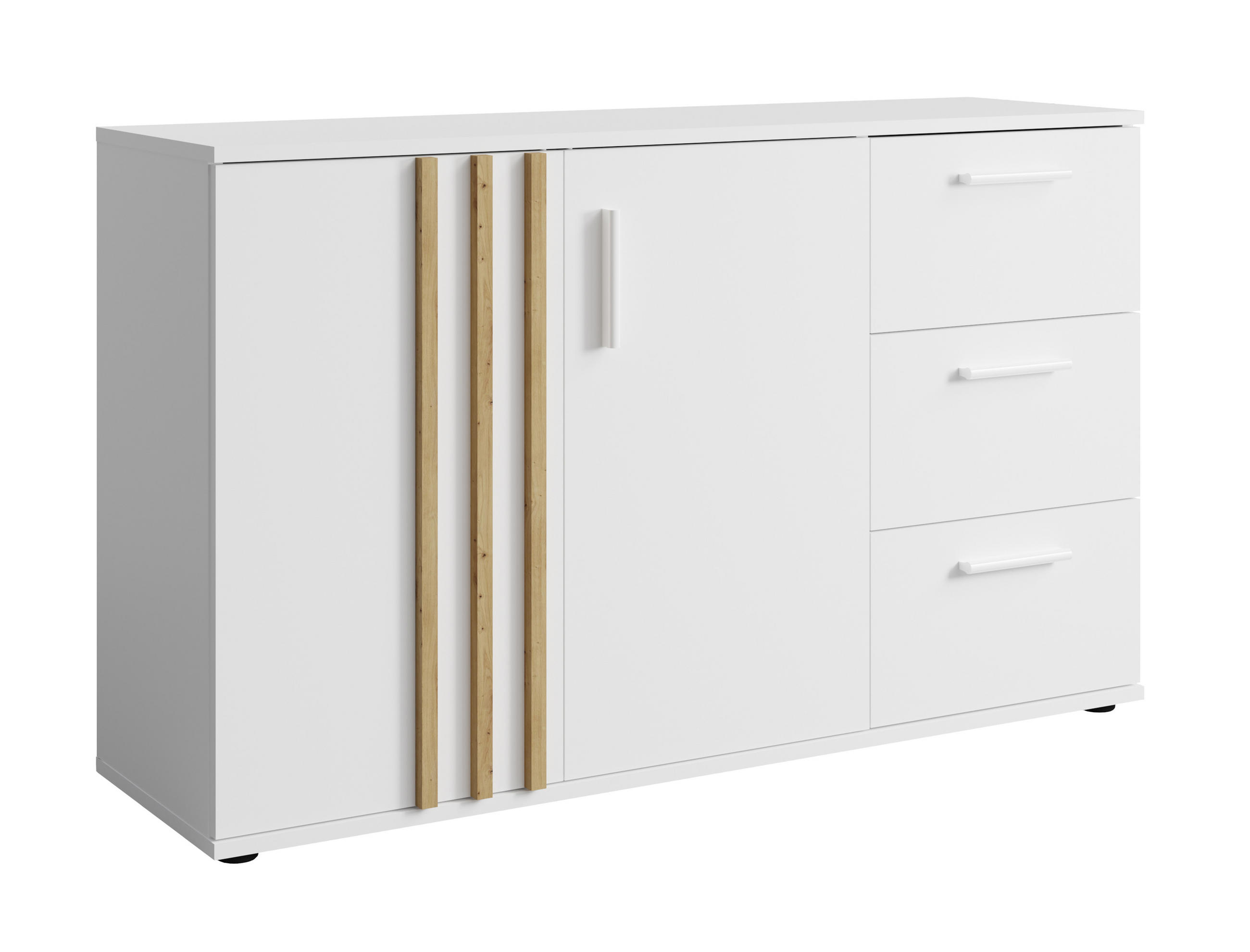 AX Living SIDEBOARD Weiß 120cm × 35cm × 73cm