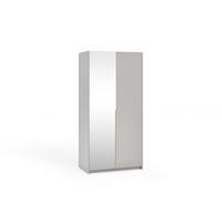 DREHTÜRENSCHRANK THALIA 100/204/58cm 2-türig mit Spiegel Kaschmir - Kaschmir, Holzwerkstoff (100/204/58cm) - MASSENO