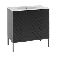 WASCHTISCH 80cm Daria Schwarz - Schwarz, Holzwerkstoff (80/82/45.8cm) - Petits-meubles