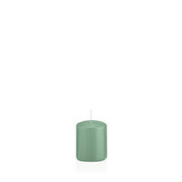 STUMPENKERZEN Reseda Ø 48 x 60 mm, 24 Stück - Eukalyptusholzfarben, Paraffin (5/6cm) - Wiedemann Kerzen